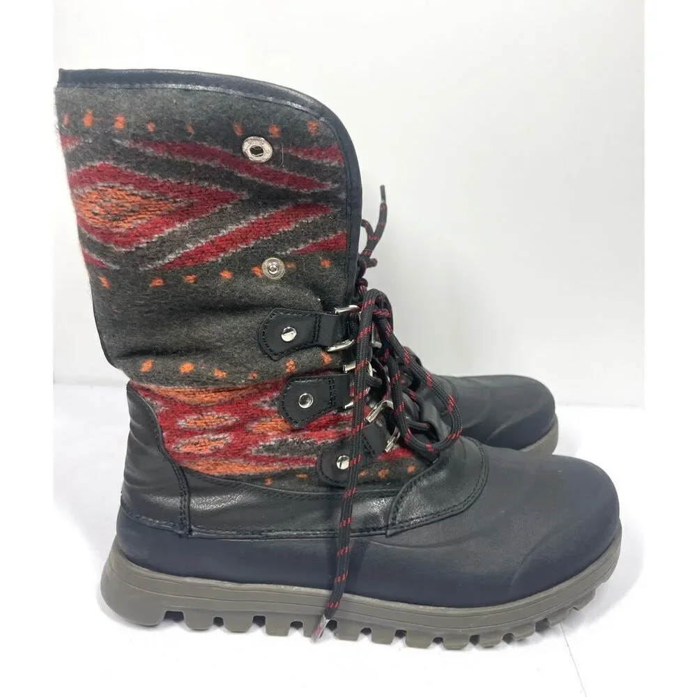 Baretraps Yaeger Stay Dry Winter Boots Aztec Pattern Women Size 7.5